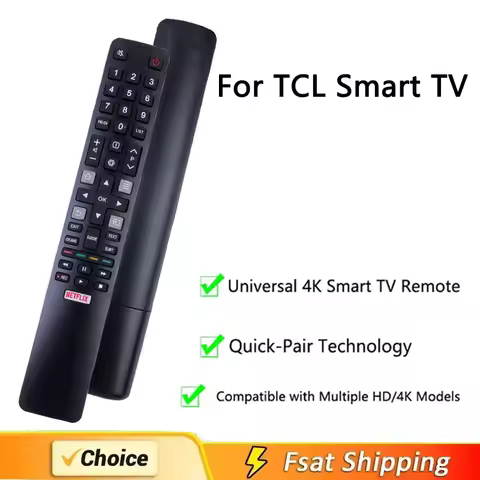 Universal Replacement FOR TCL TV Remote Control RC802N For TCL Smart TV Remote Control 4K LCD LED TV
