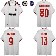 0910AC Milan Away Football Jersey Beckham Inza Gimardi Ronaldoni Retro Jersey