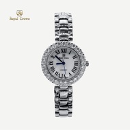 Royal Crown รุ่น 6305 นาฬิกาข้อมือผู้หญิงเล็กๆกันน้ำ ล้อมเพชร แบรนด์เนมแท้  - Vayo Jewelry