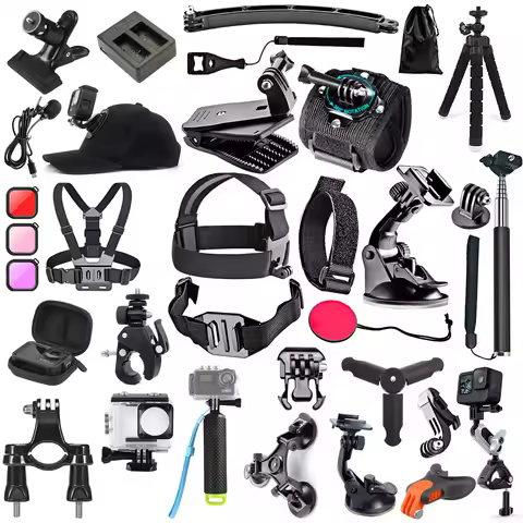 CERASTES Action Camera Accessory Kit for GoPro Hero 11/10/9/8/7/6/5/4 GoPro Max Fusion Insta360 AKAS