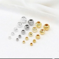 18K Gold Silver Plated Faceted Spacer Beads