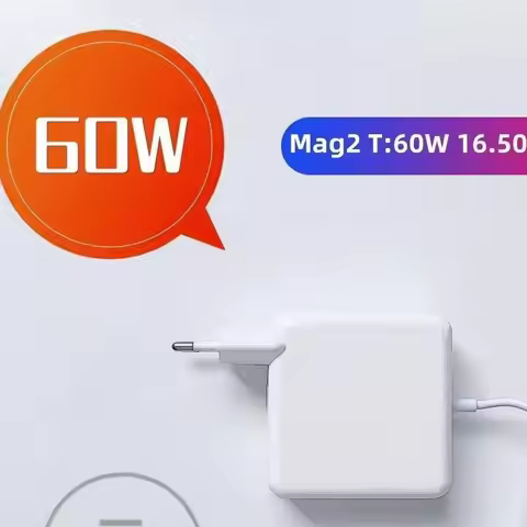 New 60W Magsaf2-T Charger(16.5V-3.65A) for MacBook Air 11" 13" A1502 A1425 A1435 MD212 MD662 Laptop 