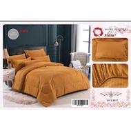 KING QUEEN "PROYU" 100% COTTON 7 IN 1 HOTEL STYLE (1200 thread count)CADAR Fitted Bedsheet With Comforter