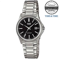 Time&amp;Time CASIO Standard นาฬิกาข้อมือผู้หญิง สีดำ/เงิน สายสแตนเลส รุ่น LTP-1183A-1ADF (ประกัน CMG)