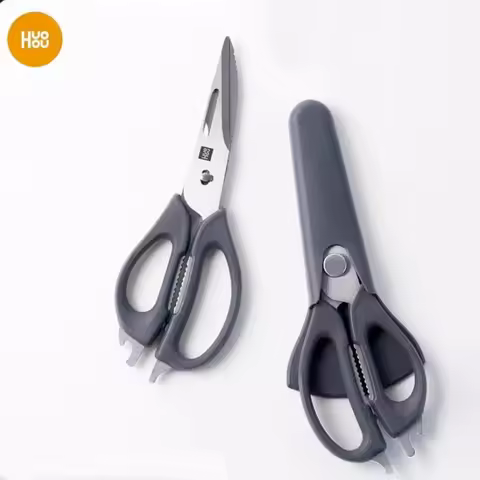 HuoHou Multifunctional Kitchen Scissor Detachable Magnetic Scissors Nutcracker Bottle open Bone Cutt