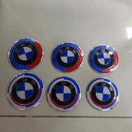 Suitable for BMW Car 50th Anniversary Limited Edition Labeling/56MM60MM65MM Hub Cap Sticker Decorati