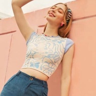 Daddy & The Muscle Academy Wendy Bloomer Blue Crop Top