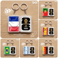 GANTUNGAN White Acrylic Keychain World Cup 2026 FIFA Souvenir World Cup Ball Keychain