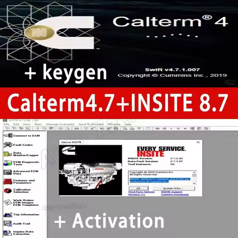 Truck Engine Diagnostic Software Insite 8.7 with + Calterm 4.7 MetaFile Keygen Never Expire Work Sit