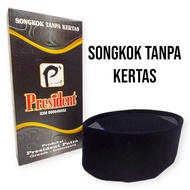 PRESIDENT National Songkok Black AC Paperless AWING Qualitybeludru Songkok Hitam Songkok Baldu