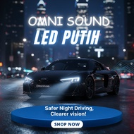 [GOOD BRAND] LED LIGHT PUTIH 6000K BRAND OMNI SOUND (H4/H8/H11/H7/H3/H1/9005/9006/9012) LAGI TERANG 