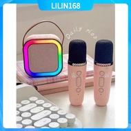 Premium K12 Dual Mic Portable Microphone Audio Integrated Wireless Bluetooth Speaker Gift Sing K Kar