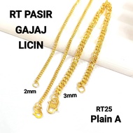 Wing Sing Rantai Tangan Pasir Gajah Kosong Emas 916/Wing Sing 916 Gold Hollow Sandy Bracelet
