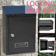 Mailbox Letterbox Secure 8x2.3x12'' Secure Large Storage Post Box With Waterproof and Lockable Box