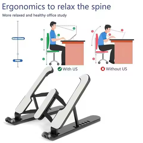 1pc Adjustable Tablet PC Stand Tablet Holder Laptop Cooling Stand Foldable Stand.