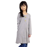 AQEELA Kids Button Top- Grey (ak303b)