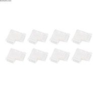 BOOMLIFE1232T 8pcs LED Strip Light Connector, COB Transparent COB Connector, Easy Solderless LED Con
