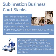 Sublimation Business Card Blanks Metal Bulk Aluminum Double Sides Name Cards Sublimation Blanks