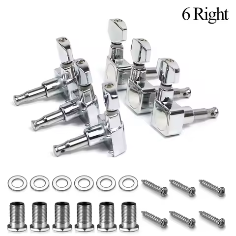 6 Pack Right Electric Guitar Tuners Tuning Pegs Keys String Button Machine Heads For Fender ST TL Am