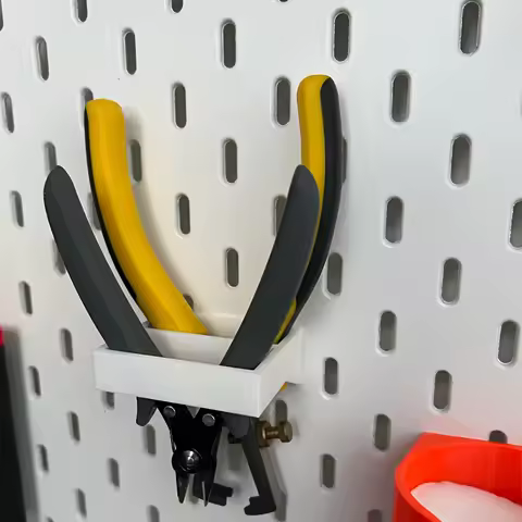 1pc Pliers And Scissors Storage Rack White Plastic Tool Storage Holder For IKEA Skadis Workshop Stor