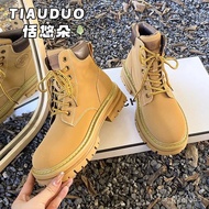 Youduo Dr. Martens Boots Female Boots2023New Autumn and Winter Genuine Leather Thick-Soled Big Toe Ankle Boots Retro Hig