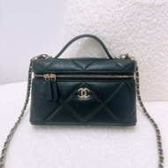 Chanel lp 黑金大菱格長盒子/化妝包