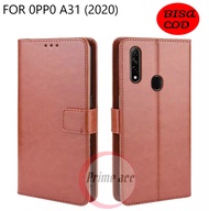 LEATHER CASE FLIP UNTUK OPPO A31(2020) FLIP WALLET KULIT OPPO A31(2020) CASING DOMPET KULIT UNTUK
