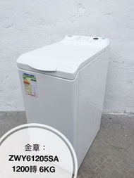 LED款 .. 洗衣機 (上置式) 1200轉6KG  窄身款  // 貨到付款 ** ZANUSSI