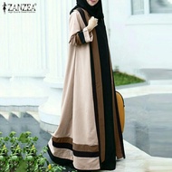 HijabFab ZANZEA Muslimah Womens Muslim Dubai Long Sleeve Kimono New Design Cardigan Abaya Overcoat Jackets
