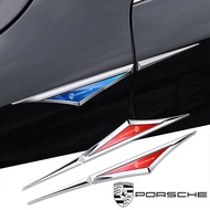 2pcs alloy car stickers car accsesories accessory for porsche 911gt3 944 cayenne  panamera taycan