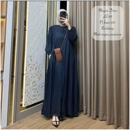 New Dress Gamis Stripped Rayon Premium Viral Kekinian || Setelan Gamis Polos || Realpict Produk Dres