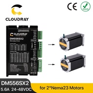 Cloudray Nema 23/24 Stepper Motor Driver DM556SX2 5.6A 24~48VDC for 2pcs Stepper Motor Controller CN