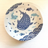✿Dachun Ready Stock✿[Okinawa Whale Shark 16 Dishes-Made in Japan] Minoyaki Children's Tableware Pizz