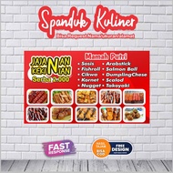 Culinary Sausage Banner / Chickenmie / Eating Equipment Uduk Rice Can be requested Design