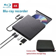包送貨 -USB3.0藍光燒錄機 筆記本移動4k藍光光碟機 3D高清藍光外置光碟機 讀寫BD -平行進口 黑色