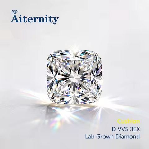 Cushion Cut Real diamond lab-grown diamond HPHT CVD VVS1 no certificate diamond for rings and neckla