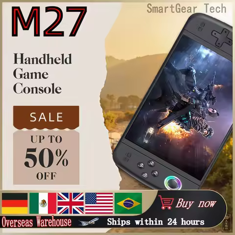M27 Handheld Game Console Linux System 7-Inch IPS Screen Joystick Retro Video Game Console Player PS