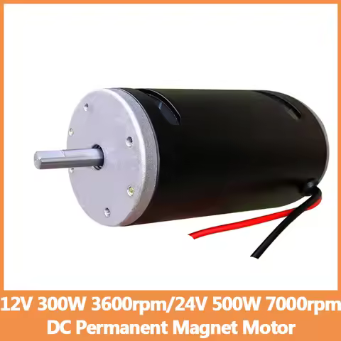 12V 300W 3600rpm/24V 500W 7000rpm High-power CW CCW Dual Bearing DC Permanent Magnet Motor