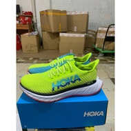 2023New Best Price HOKA ONE ONE CARBON X3 Shock Absorption Men's and women's shoes Running shoes Fluorescent green blue