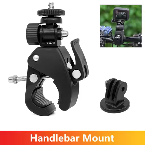 Bicycle Handlebar Mount Motorcycle Holder For GoPro Hero 13 12 11 10 9 8 AKASO SJCAM Insta360 DJI Os