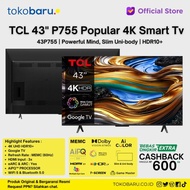 TCL 43P755 43" GOOGLE TV 4K UHD DOLBY SMART TV 43 INCH | tcl 43p755 smart tv tcl 43 inch