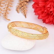 ZHULIAN Six Layer Filigree Flower Bangle 24K Gold Plated