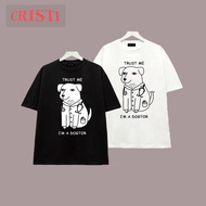 T-Shirt Printed "TRUST ME I'M A DOGTOR" - unisex BLACK, WHITE T-shirt.
