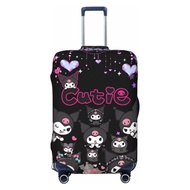 Kuromi Wear-Resistant Wholesale Stretch Polyester Dustproof Scratch Resistant Washable Travel Luggage Case Funny Cartoon Luggage For 18-32 Inch Luggage Hot Sale Case Cover
