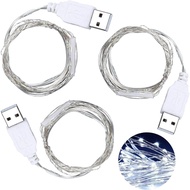 USB Fairy String Lights, 2m/6.56ft 20 LEDs USB Plug and Play Indoor DIY Decor Lamp for Parties Chris