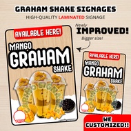 Laminated - Mango Graham Shake Signages | Graham Shake Signages | Decor Print