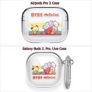 需訂購🌈韓國 BT21 Airpods Pro 2 Case, Galaxy Buds 2, Pro, Live Case 耳機殼 + 貼紙1張