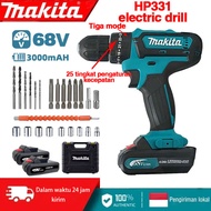 Bor Nirkabel Makita HP331 Bor Tangan 68V Dampak Pengeboran Rig Obeng Listrik