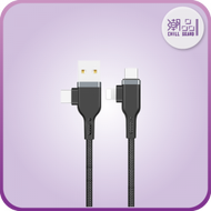 WIWU PT06 PLATINUM CABLE 2 IN 2 USB AND TYPE-C TO TYPE-C AND LIGHTNING 1.2M - PT06-1.2M