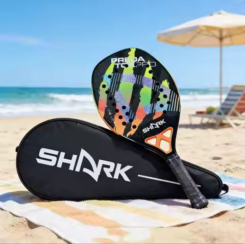 Best Shark Kona Heroes Bola De Beach Tennis Carbon Fiber Paddle EVA Soft 3k 12 Memory Foam Core Carb